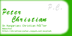 peter christian business card